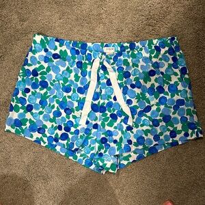 NWT J. Crew blueberry print pajama shorts